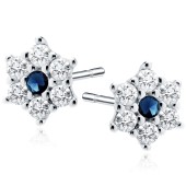 Cercei argint cu piatra albastra DiAmanti Z1127ER_BL-DIA Cercei argint cu piatra albastra DiAmanti Z1127ER_BL-DIA